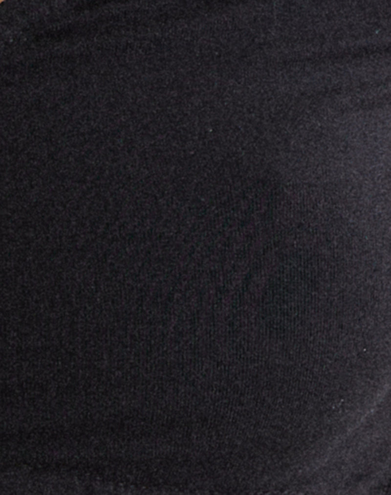 Image of Ceren Bolero Top in Black with Pearl Buttons