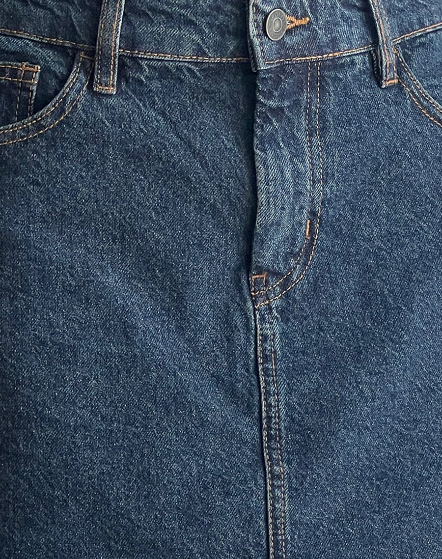 Image of Mini A-Line Skirt in Denim Indigo