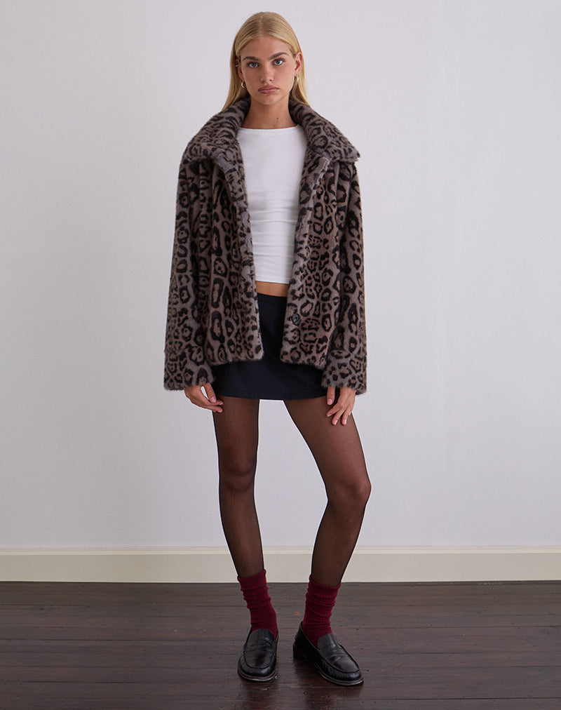 Image of Joji Jacket in Warm Grey Leopard