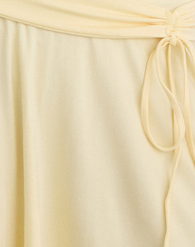 Image of Joonmir Midi Skirt in Rayon Jersey Lemon