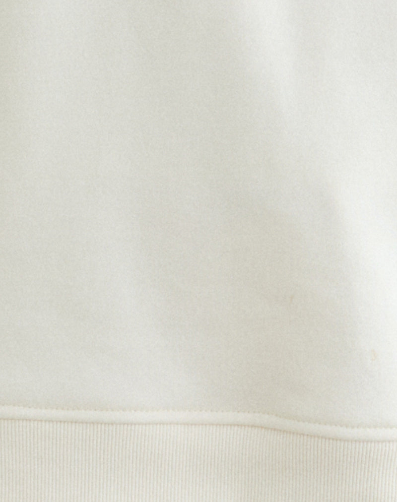 Image of Jorai Sweater in Winter White with Tonal M Embroidery