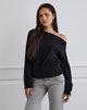 Image of Jalira Asymmetric Cinch Jumper in Black