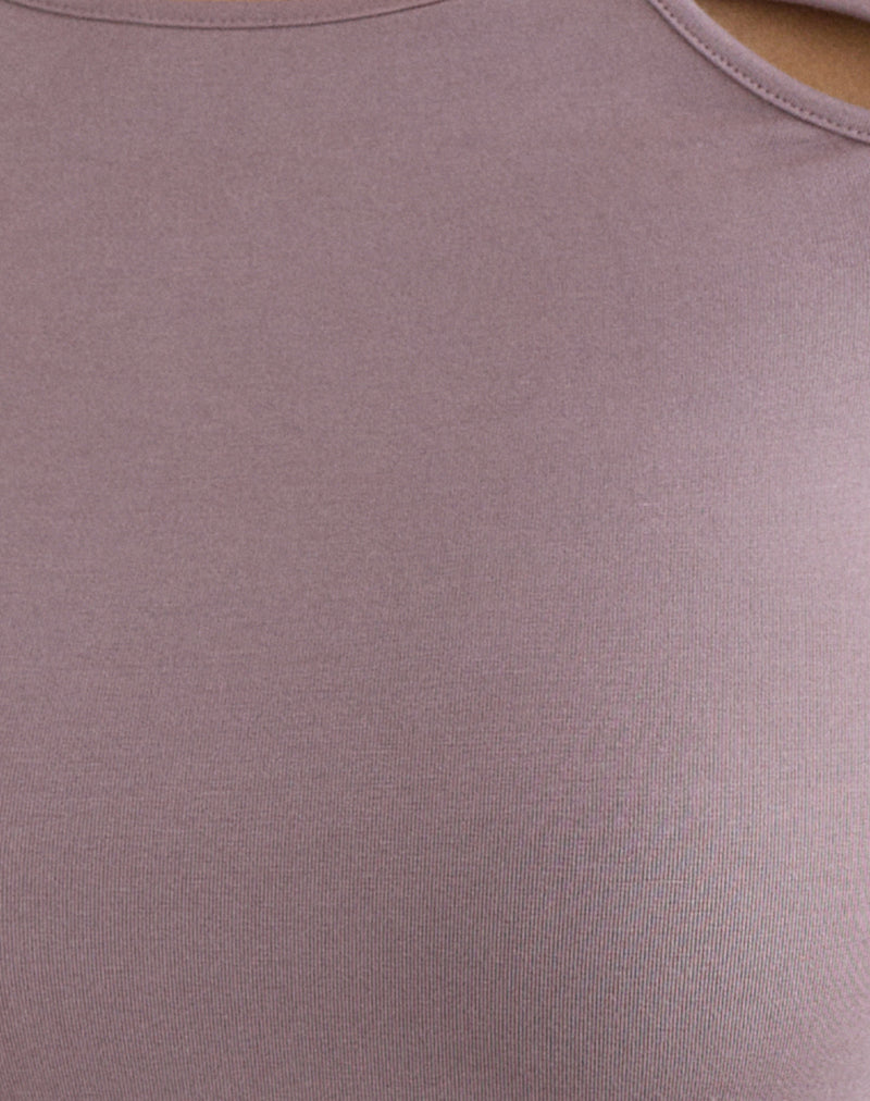 Image of Kalais Long Sleeve Twisted Top in Dusty Mauve