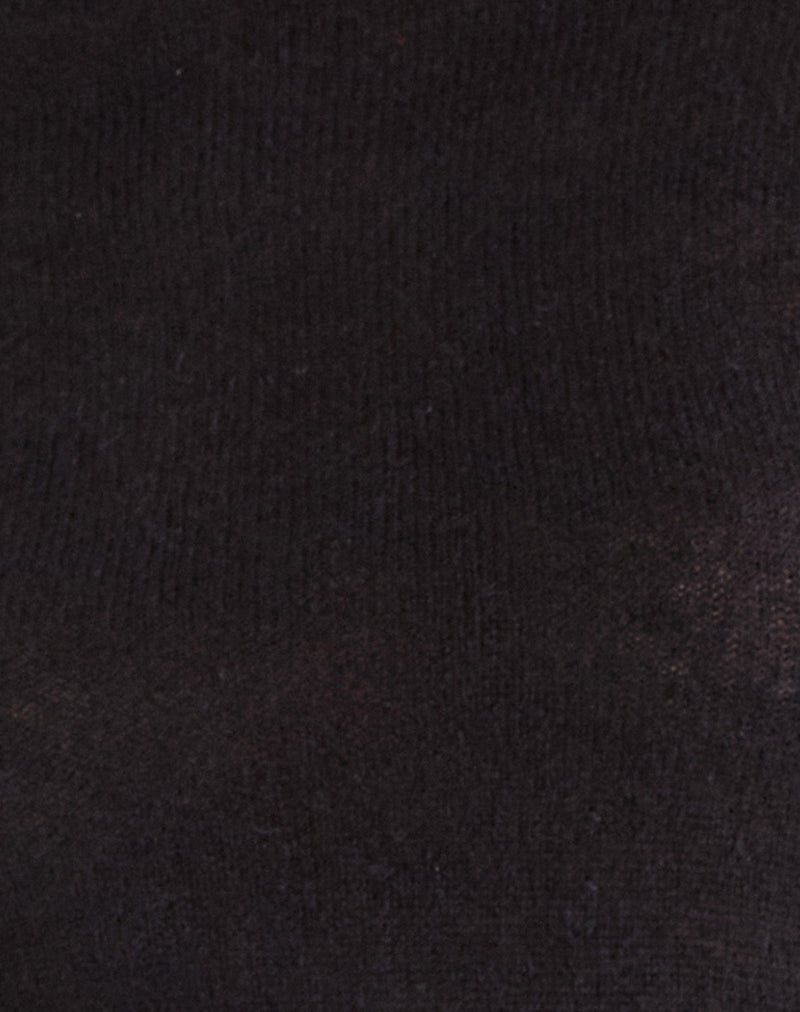 Image of Kaleo Roll Edge Jumper in Knit Black
