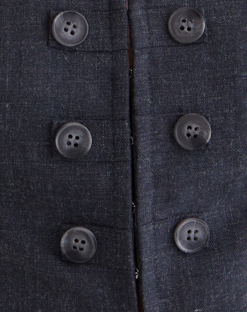 Image of Kariso Corset Top in Tailoring Grey Blue