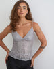 Image of Karka Cami Top in Drape Sequin Grey