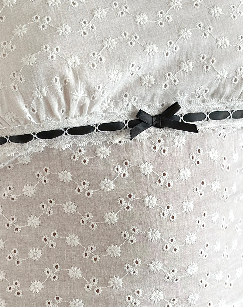 Image of Katisa Top in Broderie White