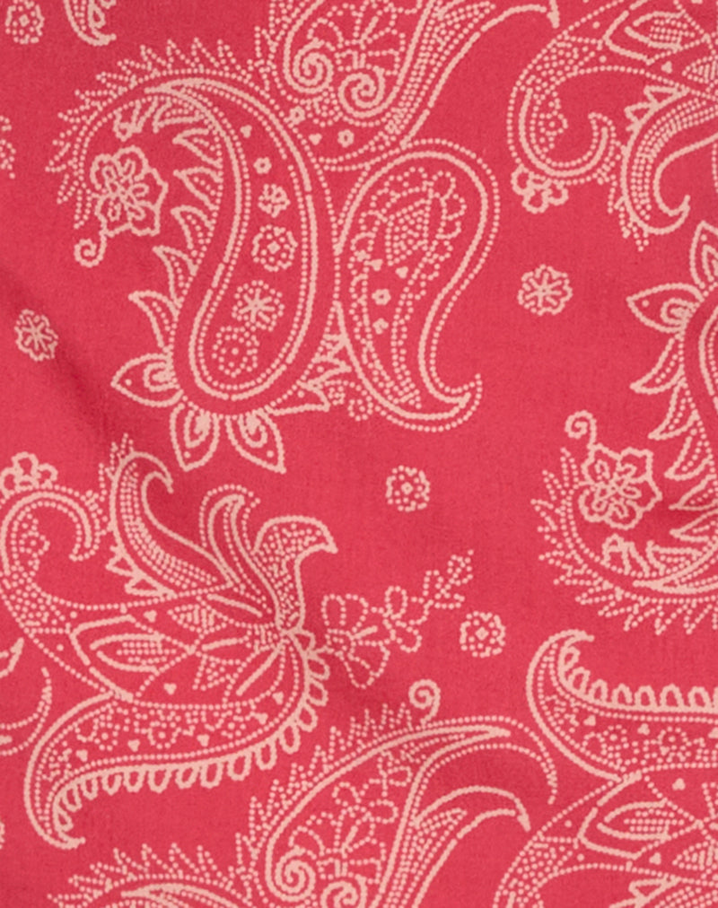 Image of Kenja Bardot Mini Dress in Retro Paisley Pink