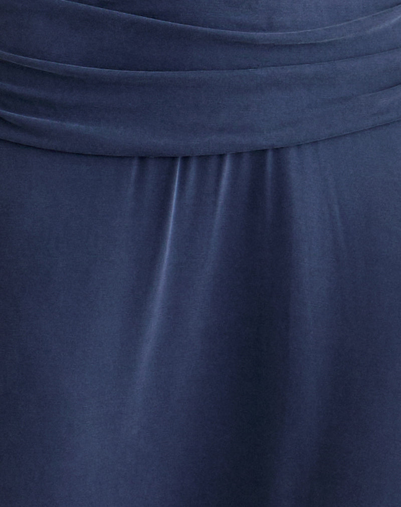 Image of Kiku Maxi Dress in Cupro Navy