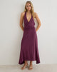 Image of Kiku Maxi Dress in Cupro Deep Purple