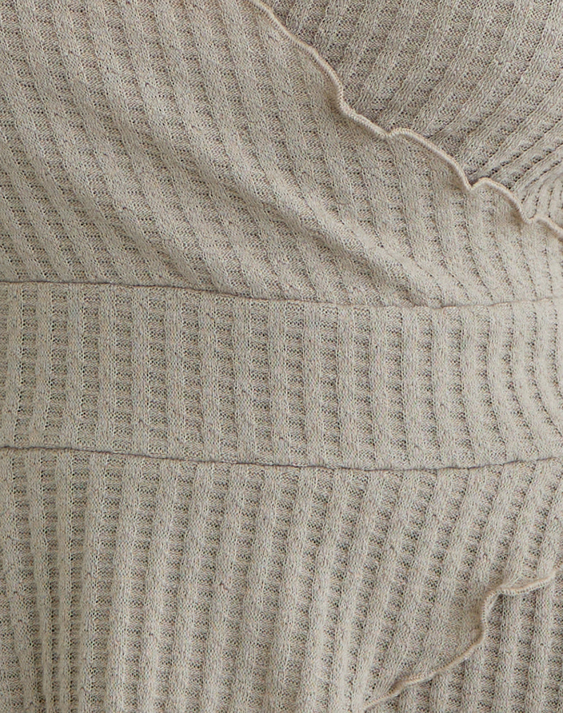 Image of Kiwari Top in Waffle Knit Stone