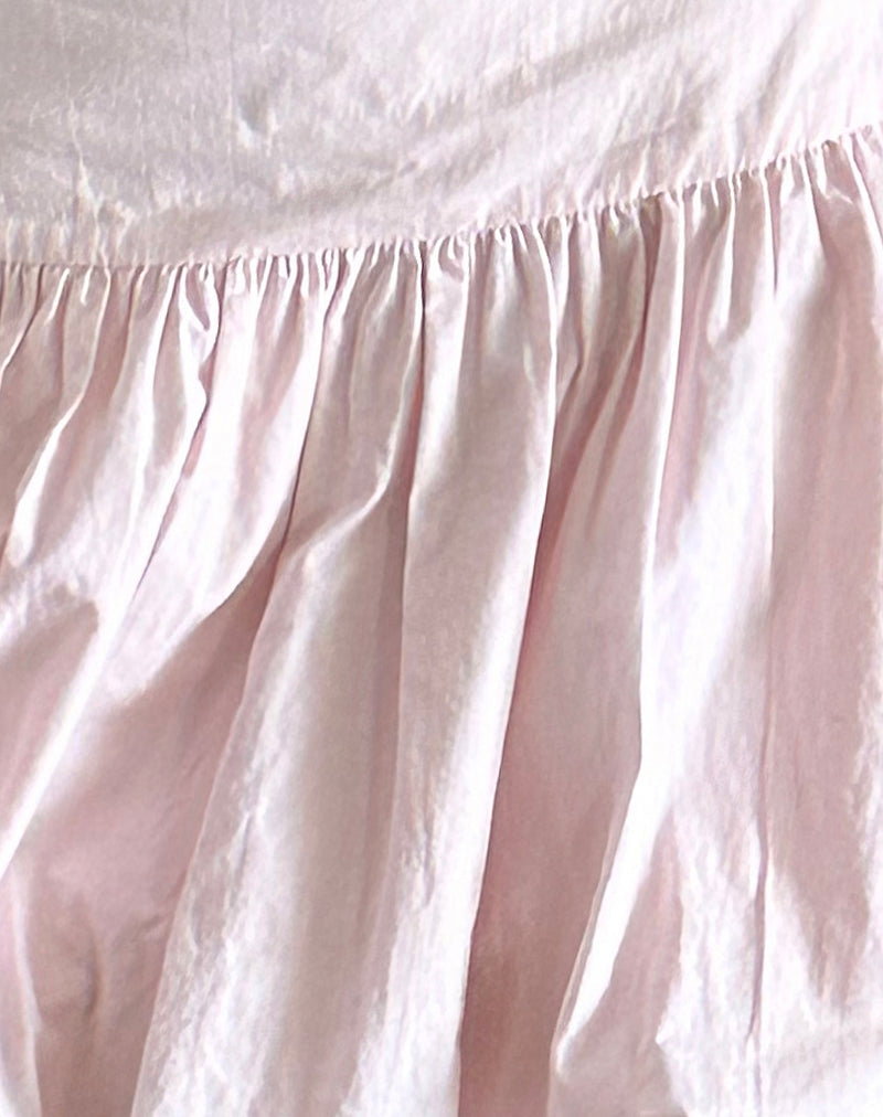 Image of Kiyowo Puffball Mini Skirt in Light Pink