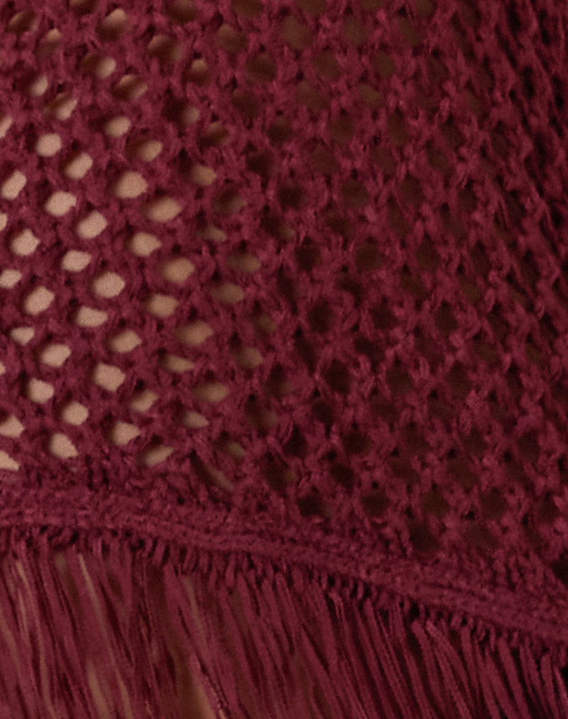 Image of Kulmina Asymmetric Halterneck Top in Fringe Berry