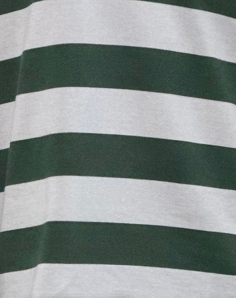 Image of Kumara Rugby Shirt in Green, Khaki and White