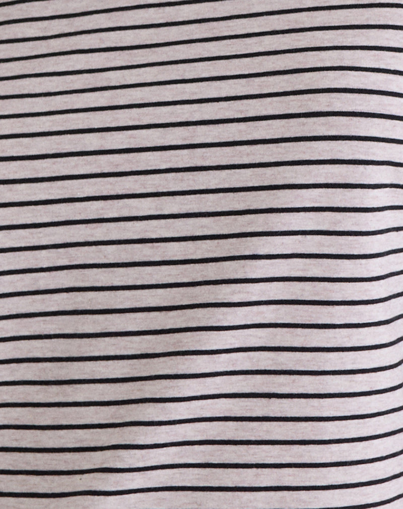 Image of Kumiko Long Sleeve Top in Jersey Grey and Black