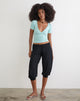 Image of Kurty Capri Trouser in Rayon Jersey Black