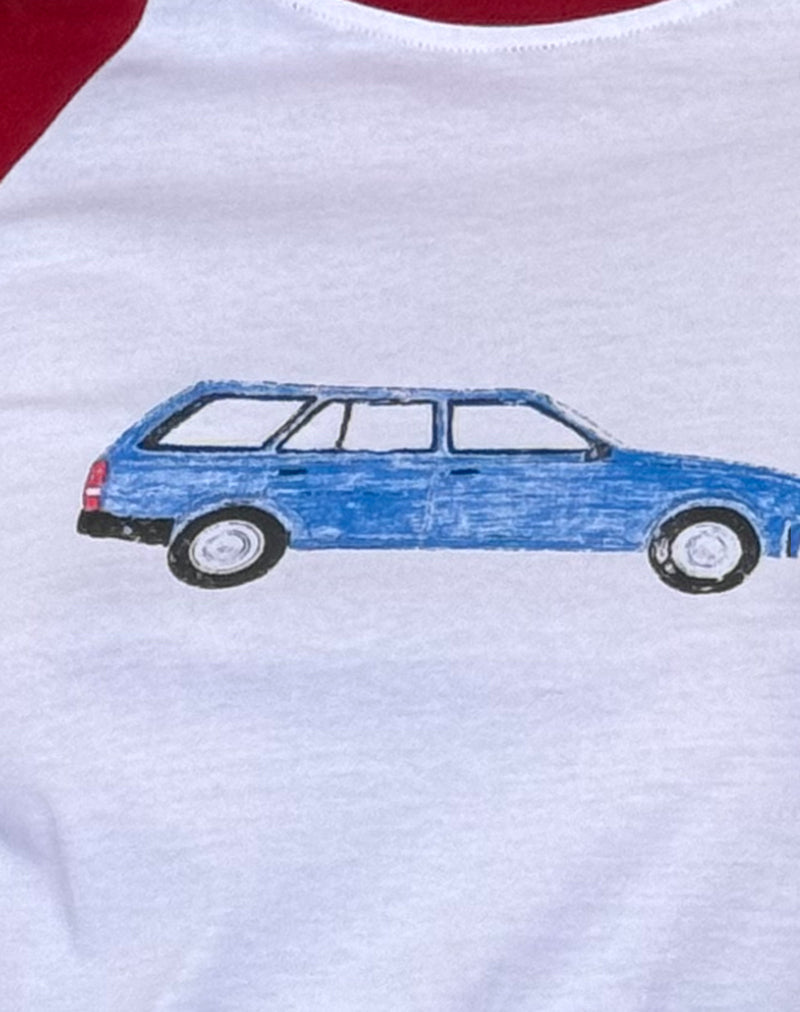 Image of Kyiato Top in Adrenaline Red Car Print