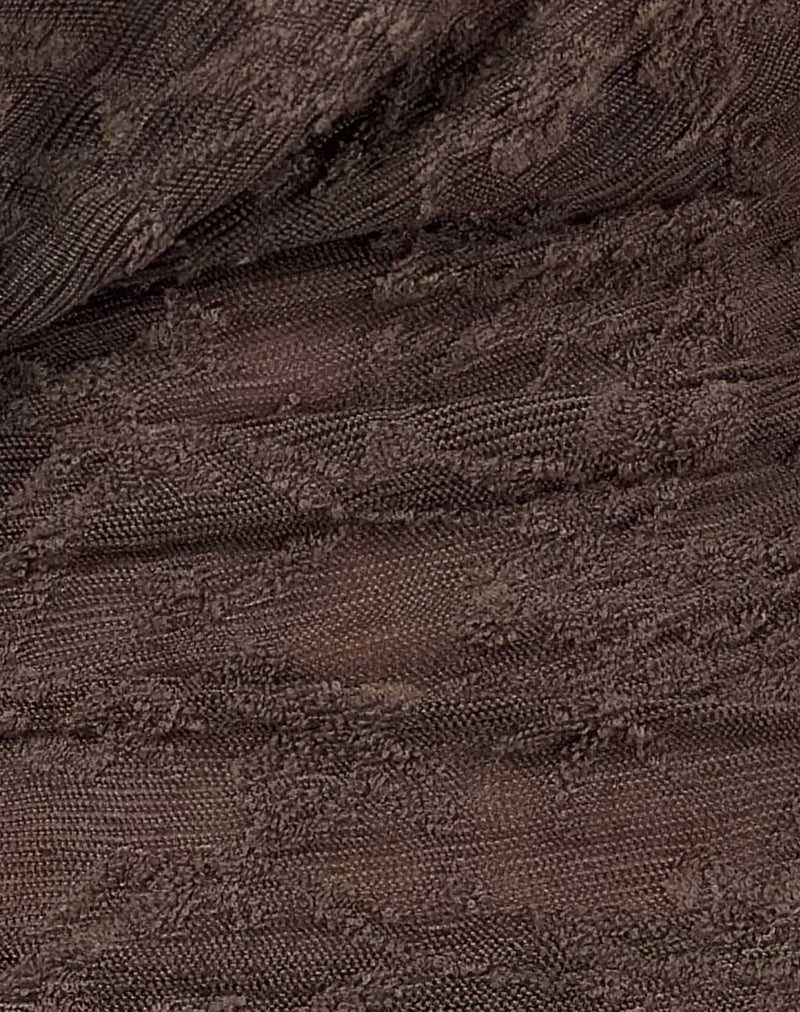 Image of Kylo Halter Top in Jacquard Knit Dark Brown