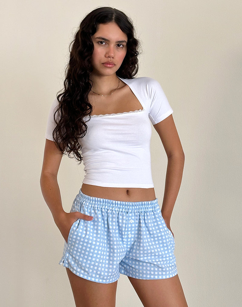 Image of Laboxe Boxer Shorts in Blue Gingham