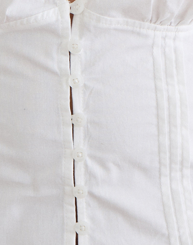 Image of Lailas Blouse in Poplin White