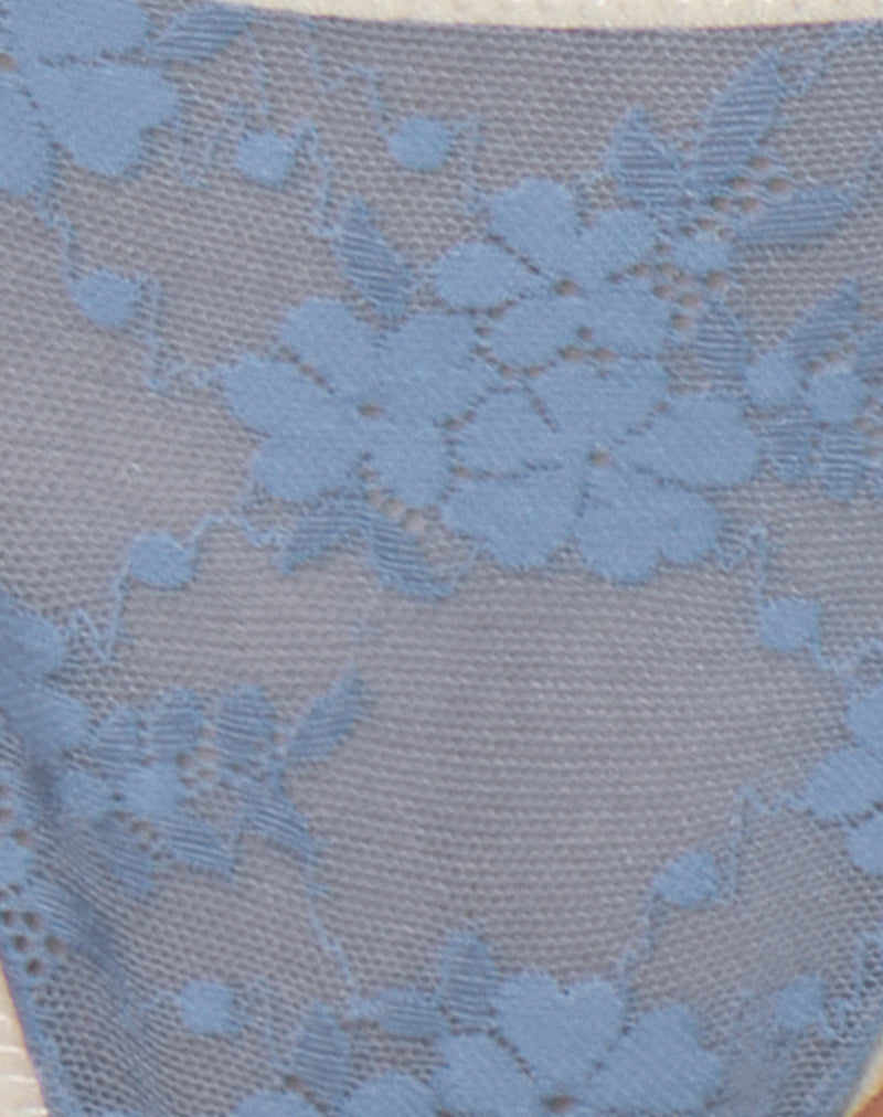 Image of Sarua Thong in Blue Mesh with Ivory Binding