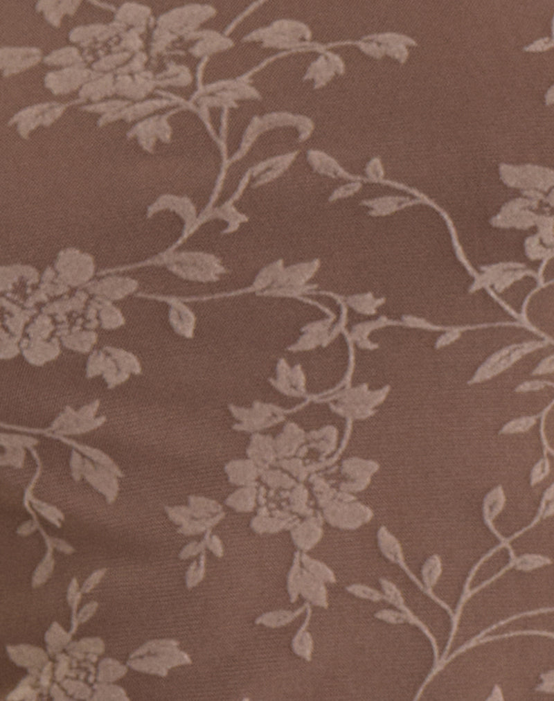 Image of Lakya Top in Leafy Flock Dark Taupe