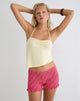 Image of Ritala Shirred Micro Short in Tilted Check Pink