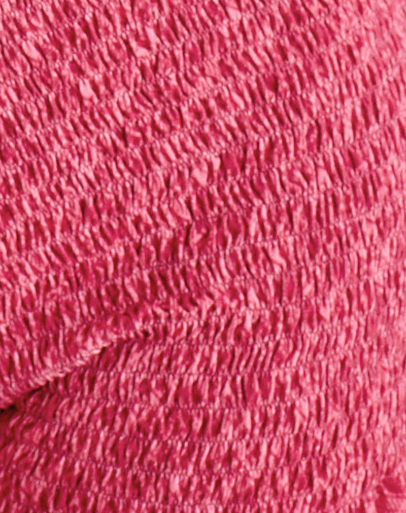 Image of Ritala Shirred Micro Short in Tilted Check Pink