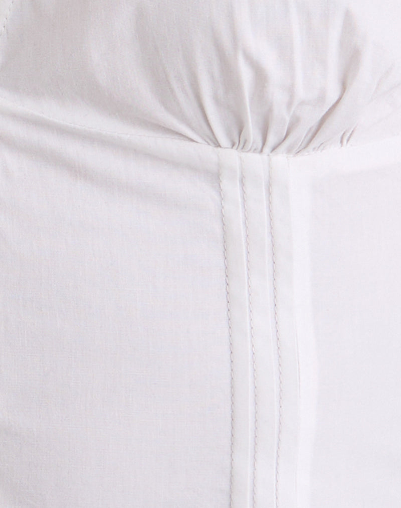 Image of Lasily V Neck Corset Top in White