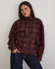 Image of Lastika Jacket in Check Dark Burgundy