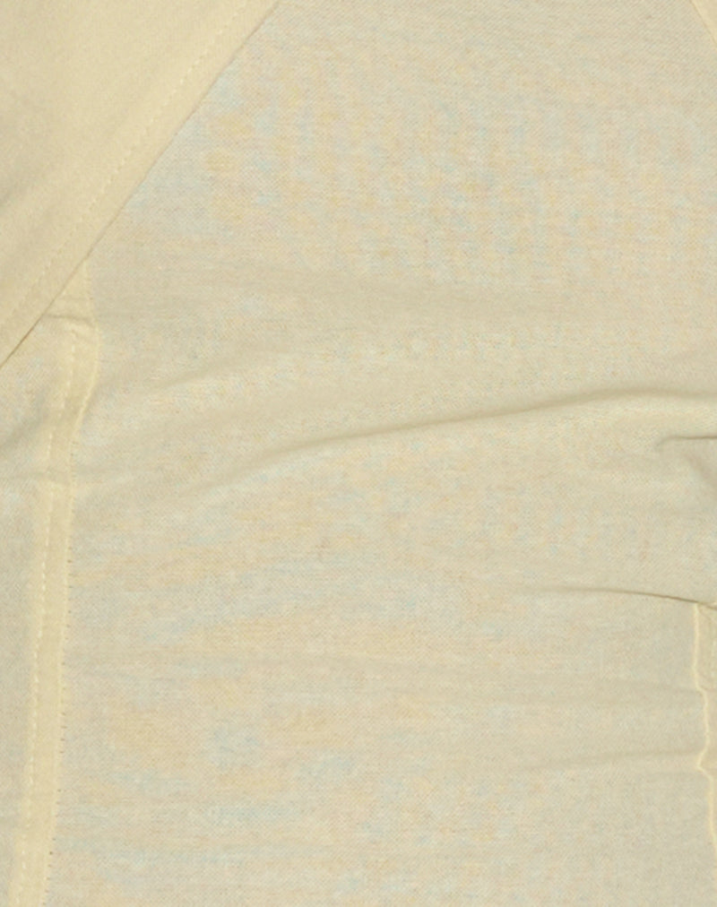 Image of Lasy Linen Wrap Halterneck Top in Lemon