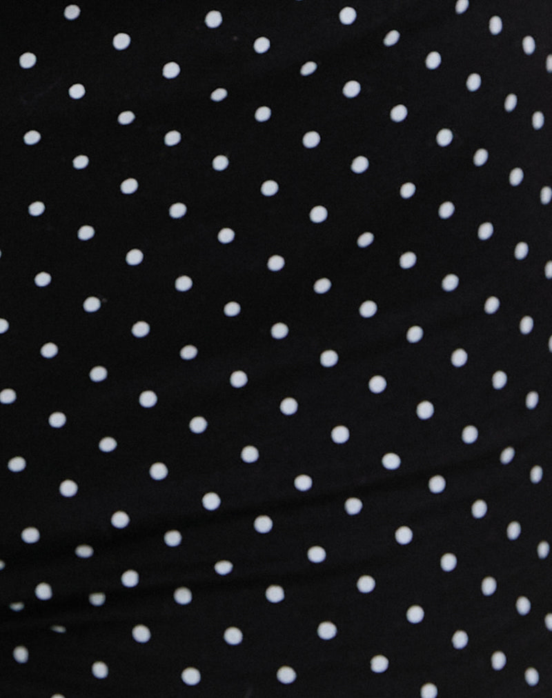 Image of Eunia Short in Micro Polka Black