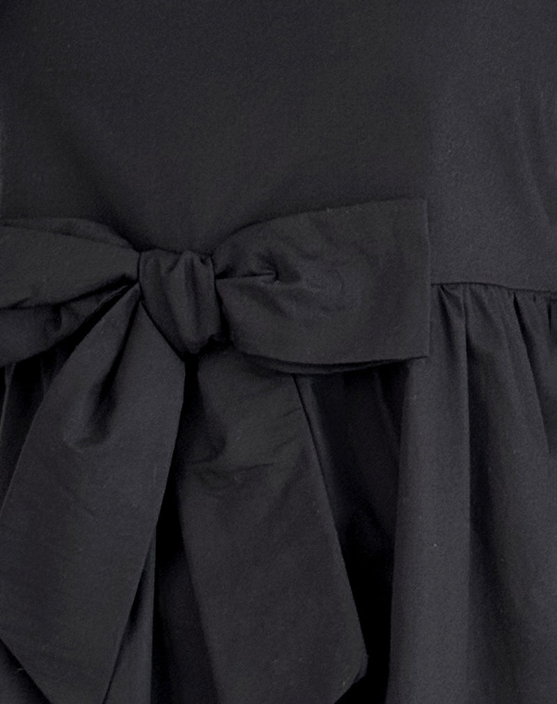 Image of Leshiana Mini Dress in Poplin Black