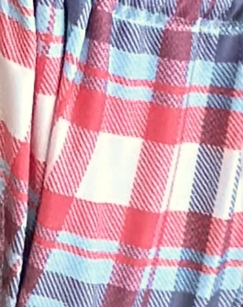 Image of Leyna Bikini Bottom in Pastel Pink Tartan