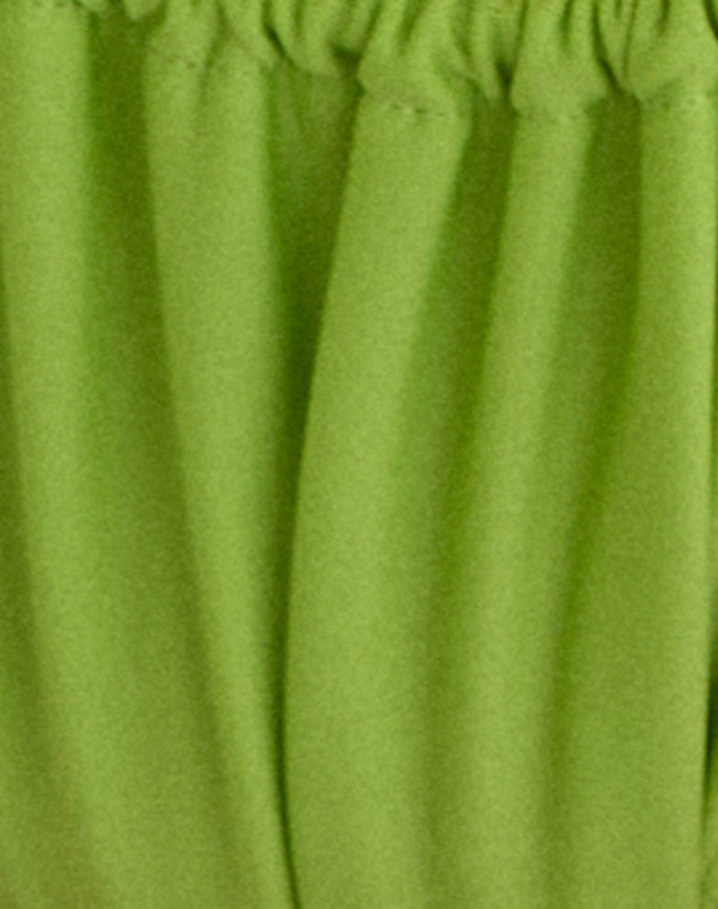 Image of Leyna Bikini Bottom in Chartreuse with Beads