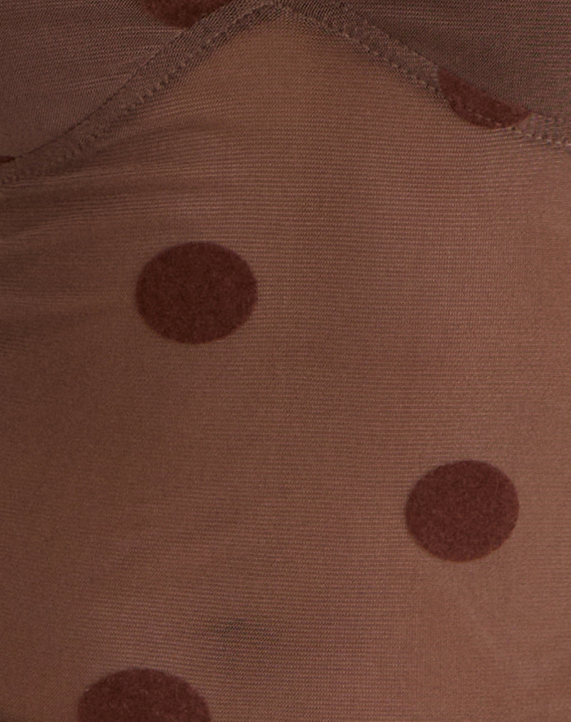 Image of Lihat Top in Big Polka Brown