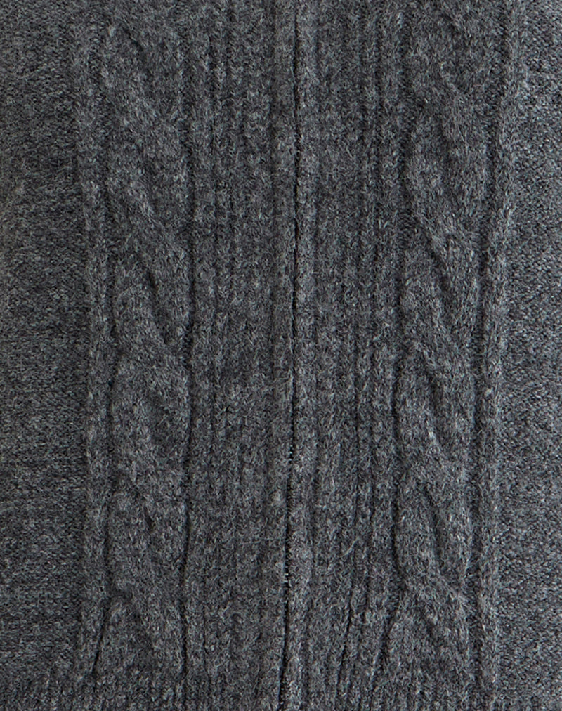 Image of Lilena Zip Jumper in Knit Dark Shadow