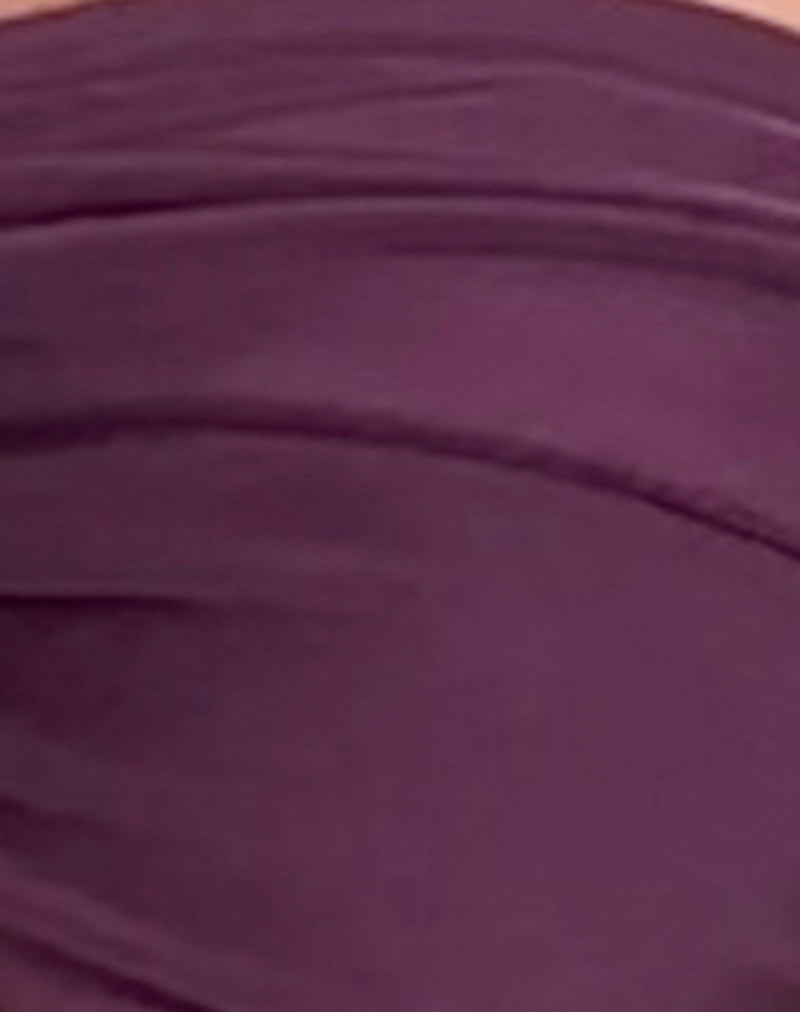 Image of Linda Twist Bikini Top in Deep Mauve Plum