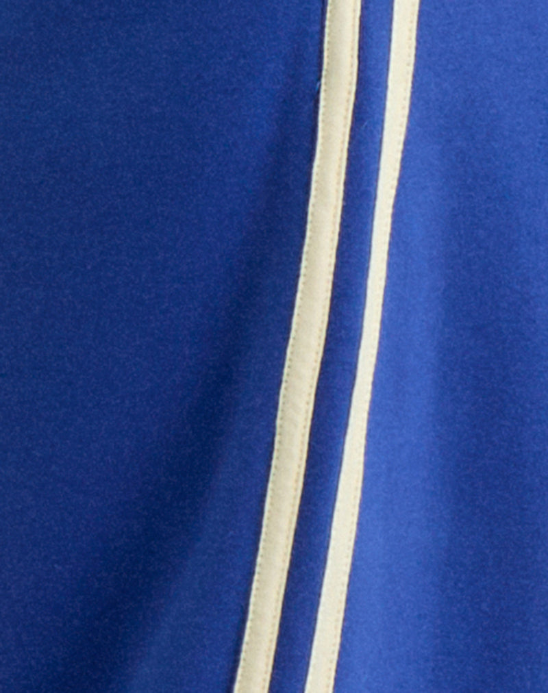 Image of Oze Track Pant in Cobalt Blue with Buttermilk Binding