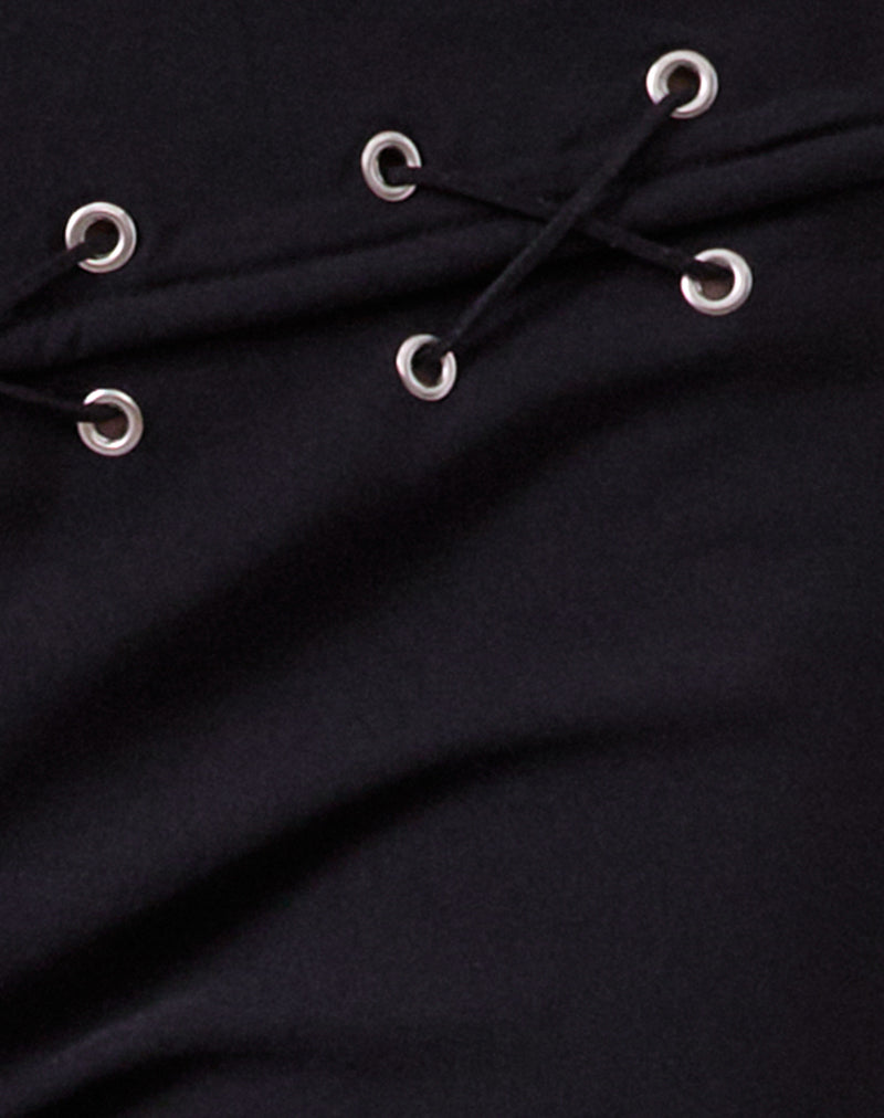 Image of Lirina Lace Up Trouser in Tailoring Black