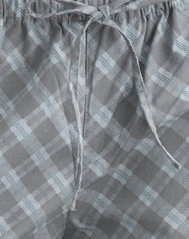 Image of Lirura Trouser in Poplin Oblique Check Grey