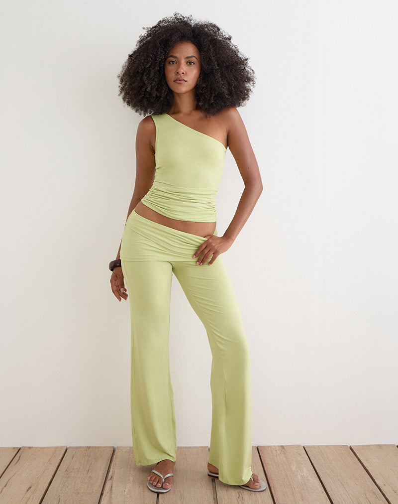 Image of Lolicy Trouser Skirt in Rayon Jersey Pistachio