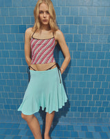 Image of Lones Godet Midi Skirt in Rayon Jersey Aqua
