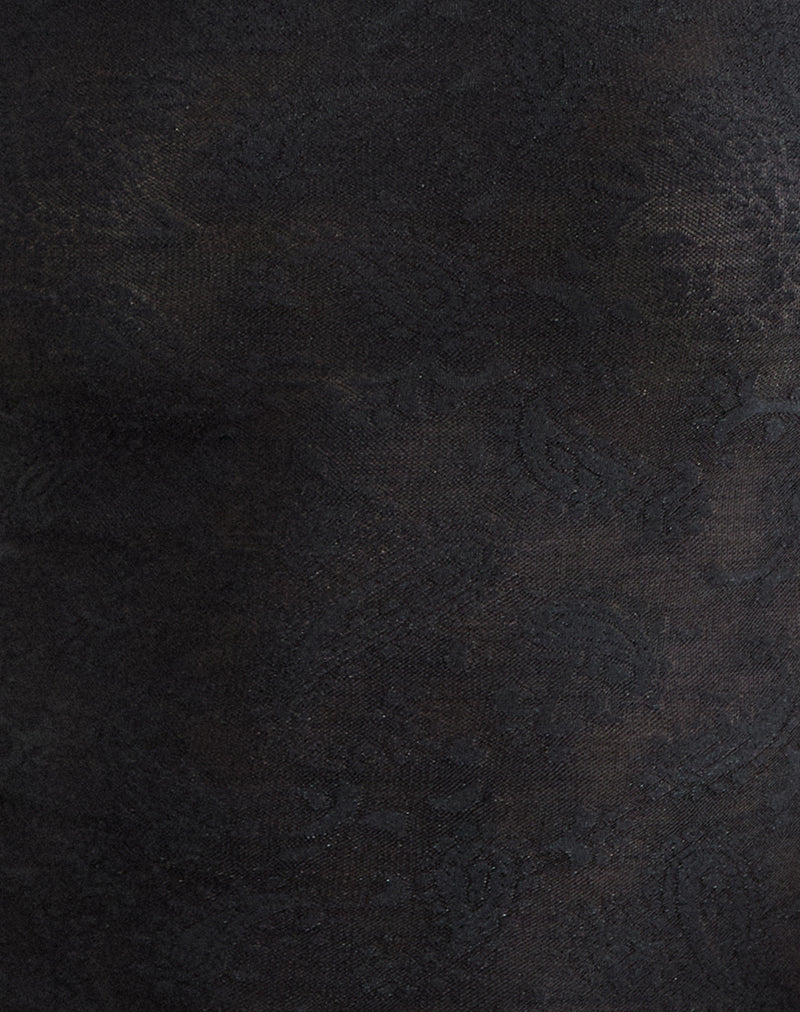 Image of Louis Vest Top in Lace Black