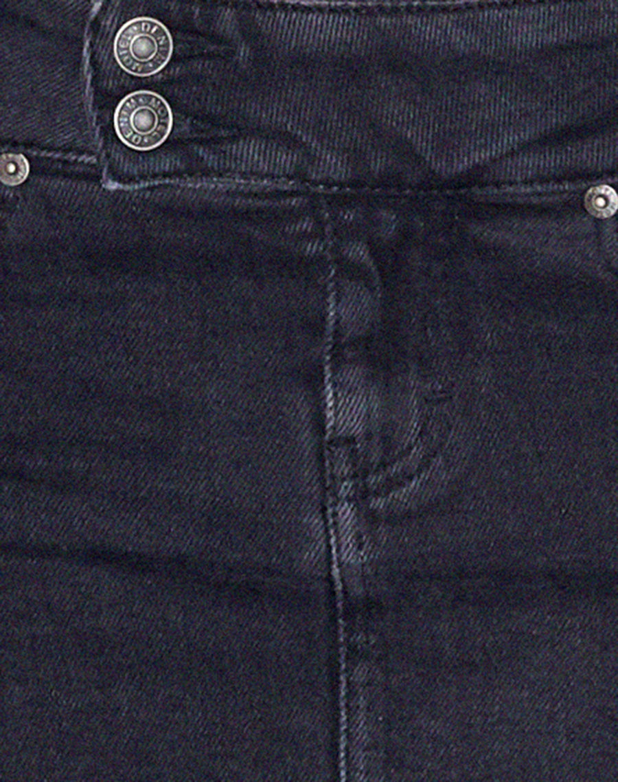 Image of Low Rise Denim Mini Skirt Black Wash