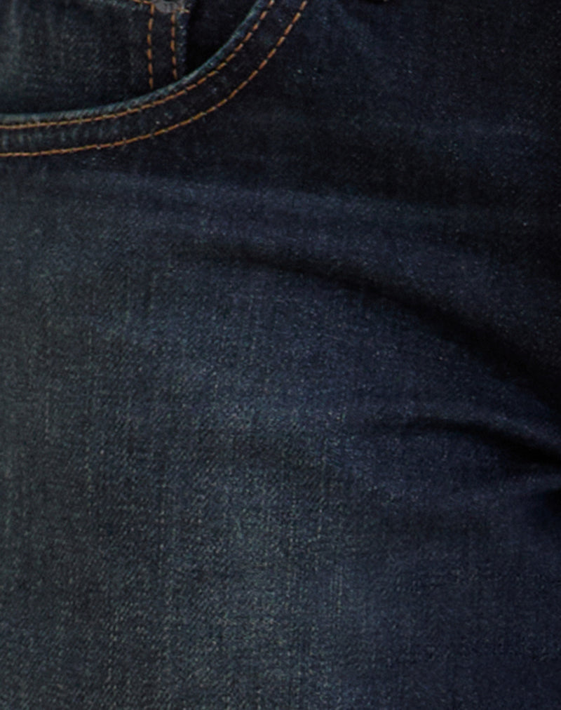Image of Low Rise Parallel Jeans in Dark Green Tint