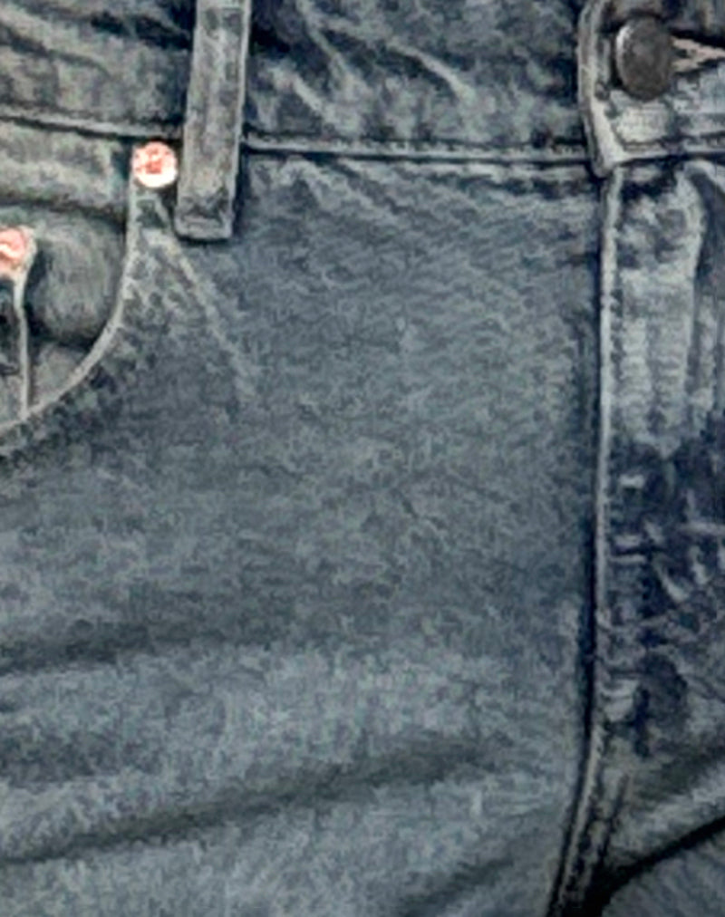 Image of Low Rise Parallel Jeans in Extreme Blue Green