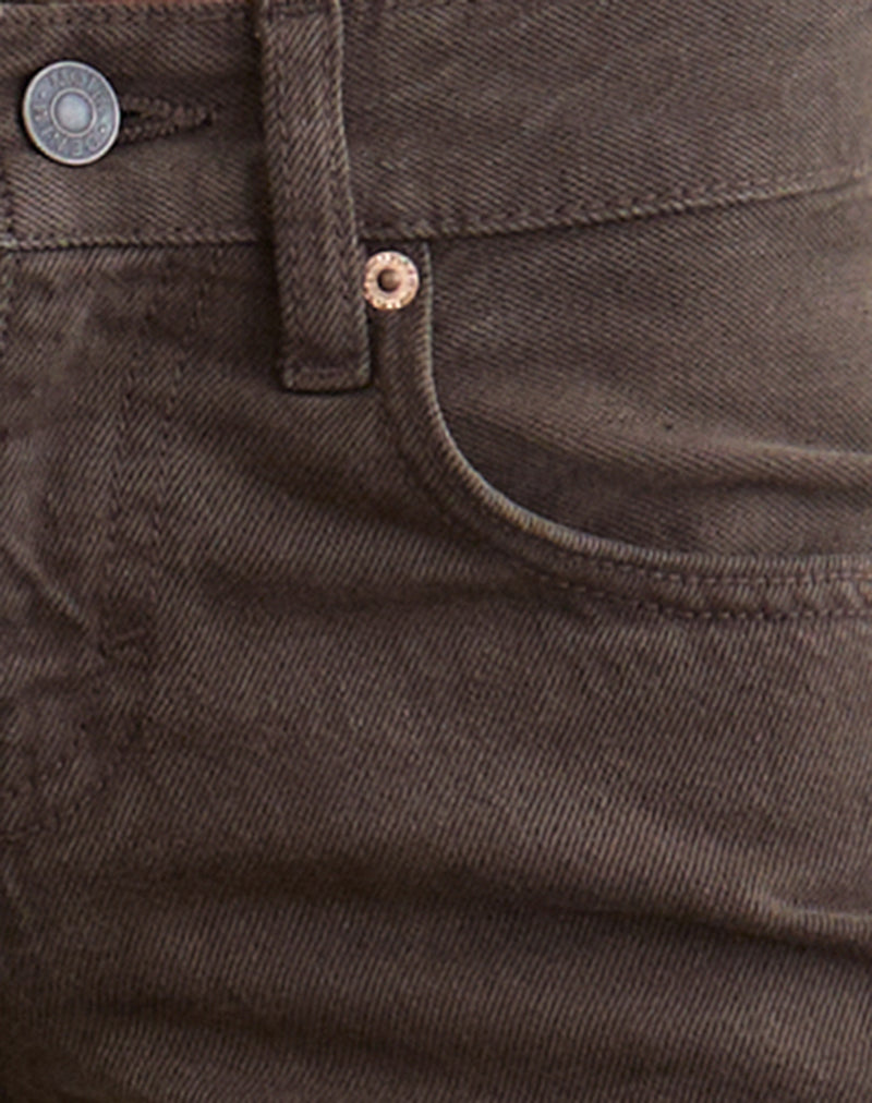 Image of Low Rise Parallel Jeans in Dark Chocolate