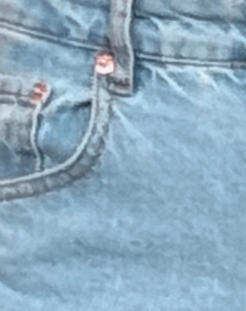 Image of Low Rise Parallel Jeans in Light Wash Blue