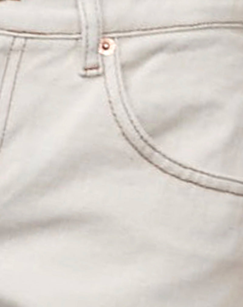 Image of Low Rise Parallel Jeans in Off White